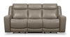 Sofa à inclinaison électrique Prescott de Scott Living de 88,5 po en cuir véritable avec appuie-têtes électriques - gris