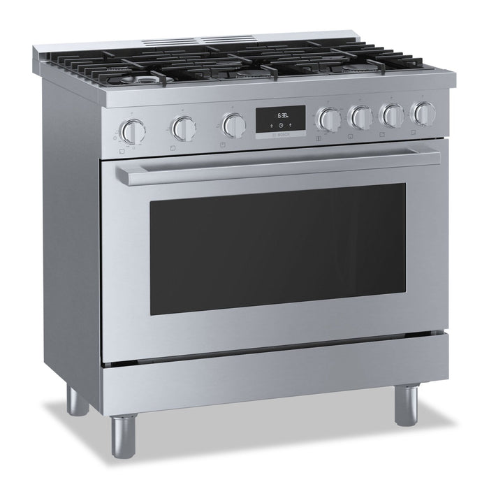 Cuisinière à gaz amovible Bosch de série 800 de 3,4 pi3 de style industriel - HGS8655UC