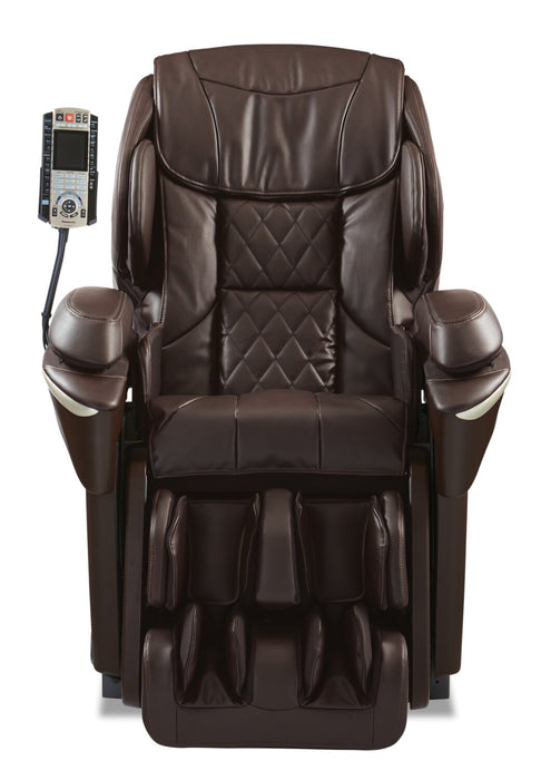 Fauteuil inclinable de massage Real Pro ULTRAMC Prestige de Panasonic de 35,4 po en cuir synthétique de qualité supérieure - brun