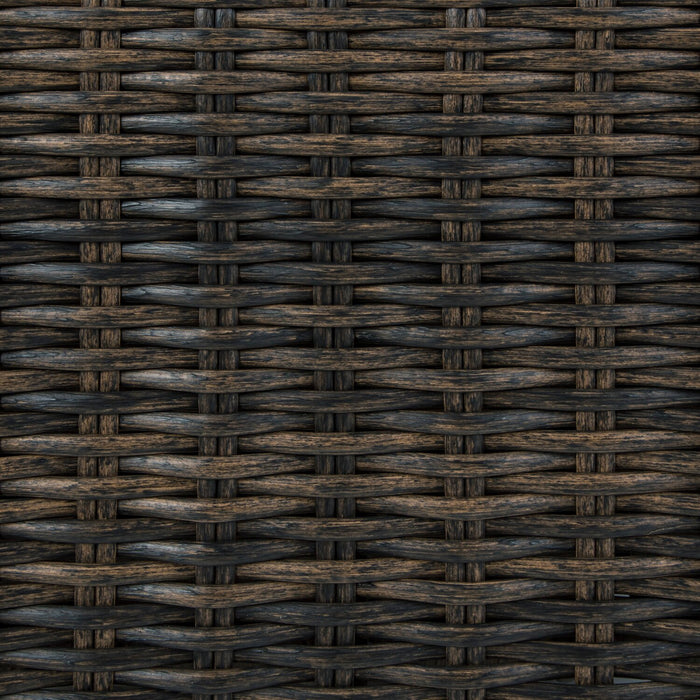 Chaise longue Hilo pour la terrasse à l’extérieur avec dossier réglable - résistante aux rayons UV et aux intempéries - bleue et brune