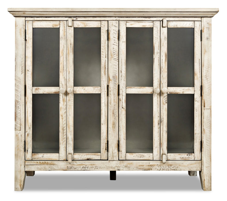 Armoire décorative Rocco de 48 po avec 4 portes - crème