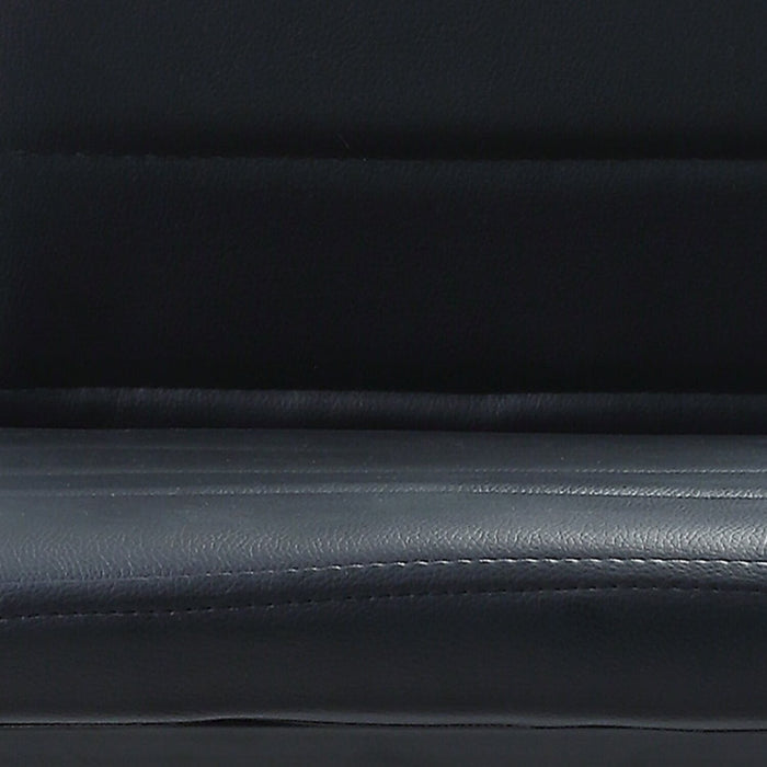 Ensemble de salle à manger Onyx 5 pièces en métal avec table de 55 po (L) dessus en verre et 4 chaises - noir