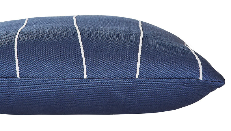 Coussin décoratif rayé pour l’intérieur et l’extérieur - bleu marine