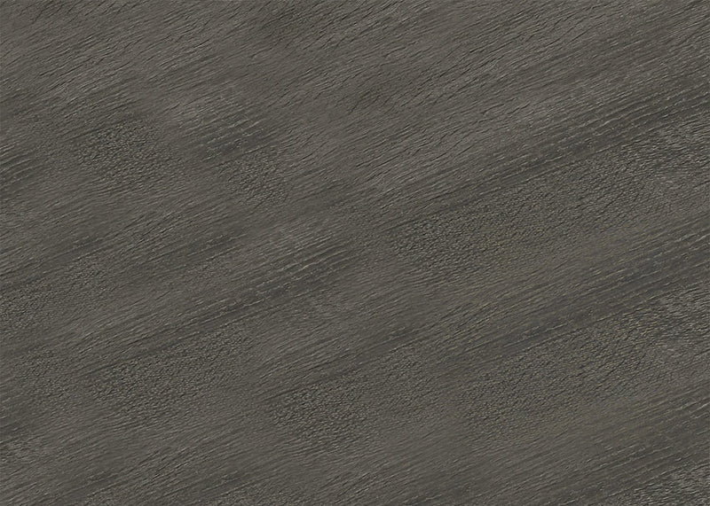 Table de salle à manger Tuxedo de 72 po (L) avec dessus en verre et base piédestal - grise et blanche