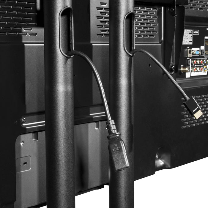 Chariot mobile pour téléviseur Kanto MTM65PL à hauteur réglable avec tablette réglable - noir