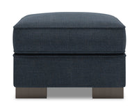  Pouf Track de Sofa Lab de 24 po fabriqué au Canada en tissu d’apparence lin - bleu Luna Sailor 
