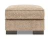 Pouf personnalisable Track de Sofa Lab de 24 po fabriqué au Canada en tissu de chenille - taupe Luxury Taupe