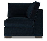 Fauteuil carré en coin Track de la collection Sofa Lab - Luxury Indigo