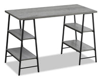 Bureau Jonnie de 47,25 po avec pattes de type chevalet - gris