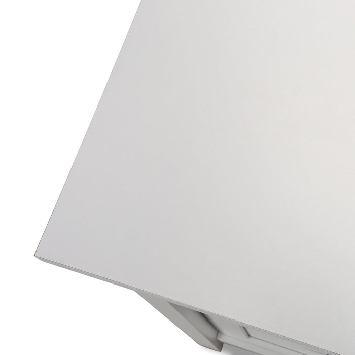 Bureau en forme de L Cayla de 59,06 po avec tiroir classeur - blanc doux