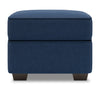 Pouf personnalisable Roll de Sofa Lab de 24 po fabriqué au Canada en tissu d’apparence lin - bleu Pax Navy