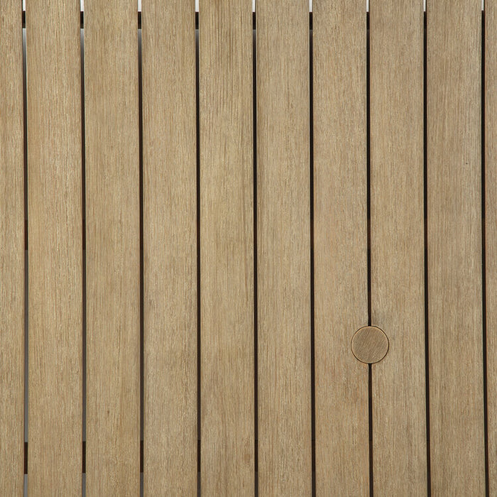 Causeuse Juno pour la terrasse à l’extérieur - eucalyptus et tissu Nuvella, résistante aux rayons UV et aux intempéries - naturelle et beige