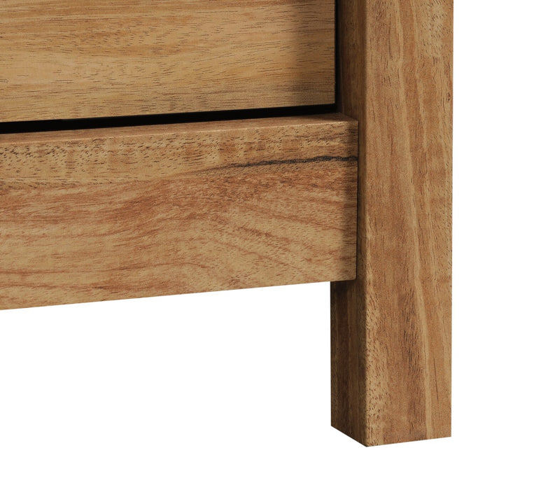 Bureau Alfie de 53,15 po à 2 tiroirs avec armoire - brun clair