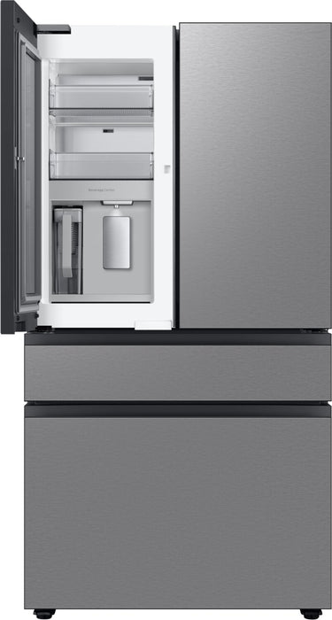 Réfrigérateur BESPOKE Samsung de 28,8 pi³ et de 36 po à 4 portes avec zone de boissons Beverage CenterMC - acier inoxydable - RF29BB8600QLAA