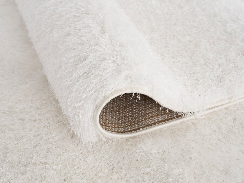 Carpette à poil long Harlow blanche - 7 pi 9 po x 9 pi 5 po