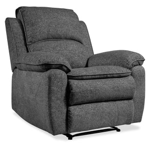 Fauteuil inclinable Chandler de 37 po en tissu de chenille - gris