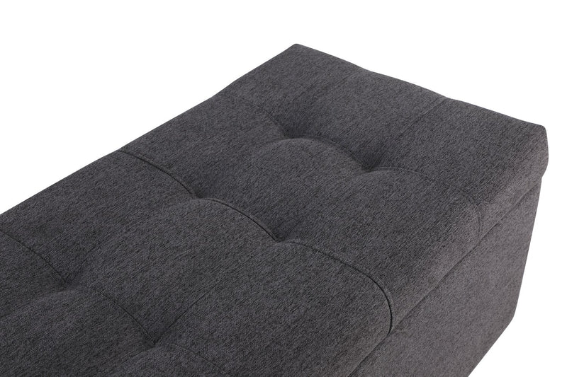 Ensemble 3 poufs de rangement Kai de 19,5 po - apparence lin gris