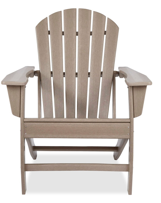 Chaise Adirondack Bask pour la terrasse à l’extérieur - plastique à haute densité, résistante aux rayons UV et aux intempéries - taupe