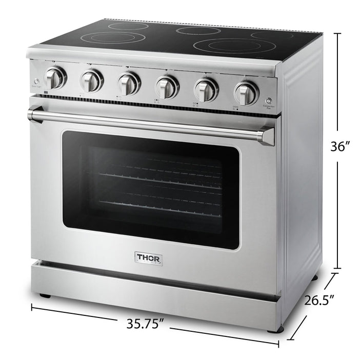 Cuisinière électrique professionnelle Thor Kitchen de 36 po - HRE3601