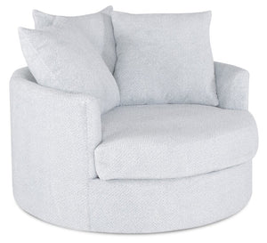 Fauteuil d’appoint Cuddler Grande de 48 po fabriqué au Canada en tissu de chenille - gris Teddy Star 