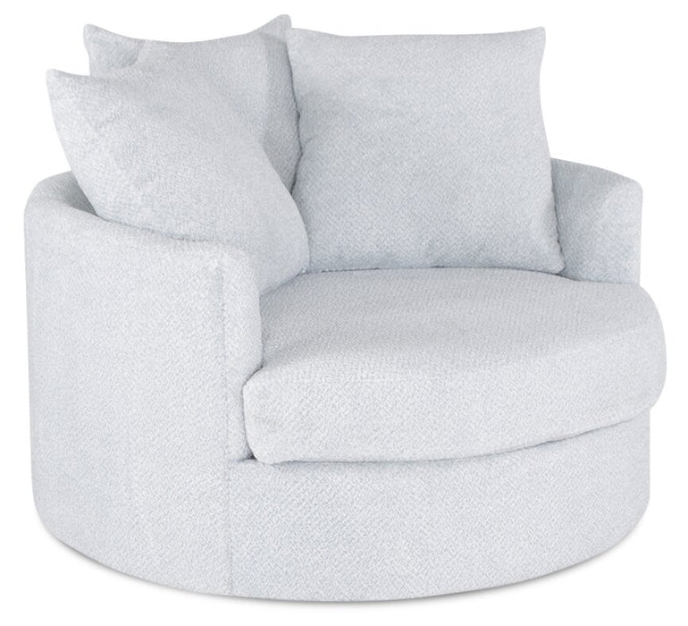 Fauteuil d’appoint Cuddler Grande de 48 po fabriqué au Canada en tissu de chenille - gris Teddy Star 