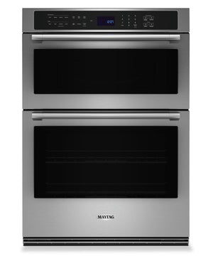 Four mural combiné électrique Maytag de 6,4 pi³ et de 30 po avec convection véritable - acier inoxydable résistant aux traces de doigts - MOEC6030LZ