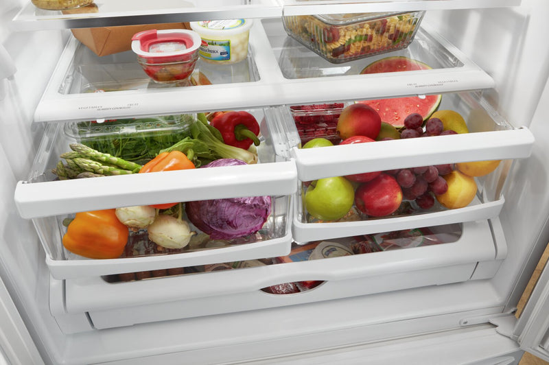 Réfrigérateur Whirlpool de 22 pi³ et de 33 po à congélateur inférieur - acier inoxydable noir - WRFF5333PV