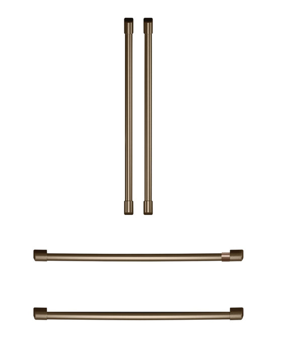 Trousse de poignées Café 4 pièces bronze brossé pour réfrigérateur à portes françaises - CXQB4H4PNBZ