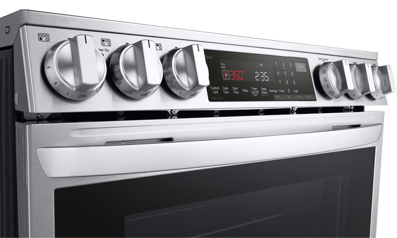 Cuisinière intelligente à induction LG de 6,3 pi³ avec hublot InstaViewMD et friture à air - acier inoxydable Smudge-ProofMD - LSIL6336F