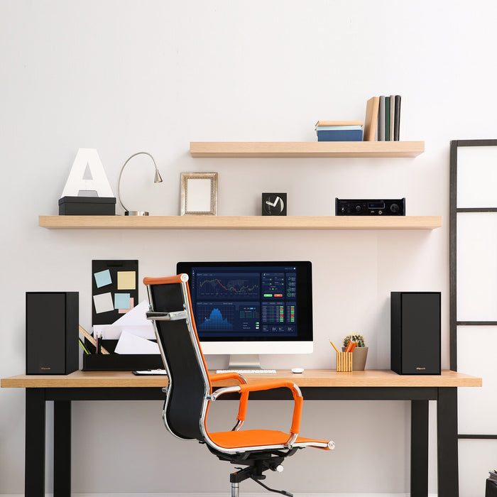 Haut-parleurs stéréo d’étagère R-40M Reference de Klipsch de 200 W 