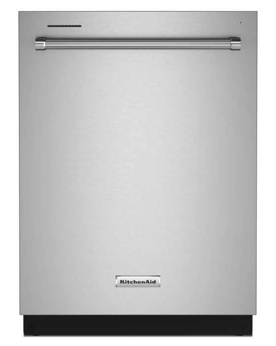 Lave-vaisselle encastré KitchenAid de 24 po et de 39 dBA avec commandes sur le dessus et 3e panier - acier inoxydable avec fini PrintShieldMC - KDTE204KPS