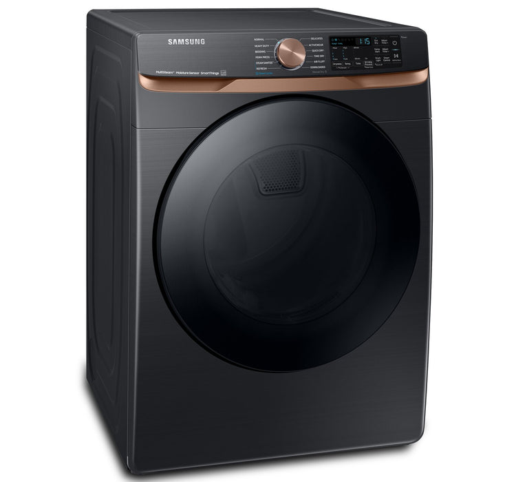 Sécheuse électrique Samsung de 7,5 pi³ avec vapeur - acier inoxydable noir - superposable - DVE50BG8300VAC