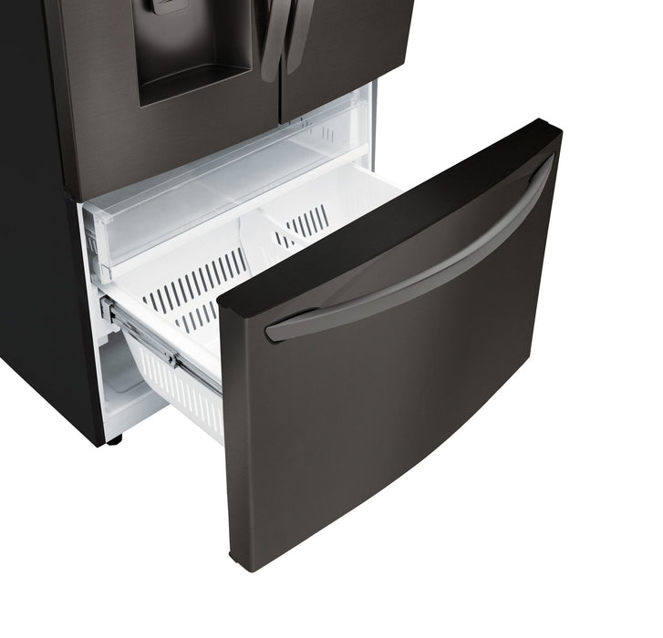 Réfrigérateur LG de 28 pi³ et de 36 po à portes françaises - acier inoxydable noir Smudge-ProofMD - LRFS28XBD