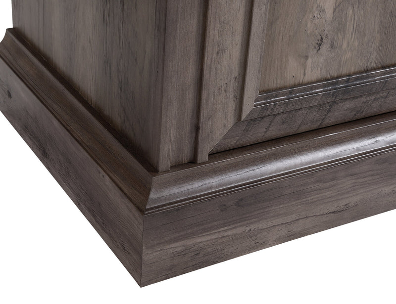 Meuble pour téléviseur Ollie de 60 po avec foyer électrique, rangement et système de gestion des câbles pour téléviseurs jusqu’à 65 po - gris