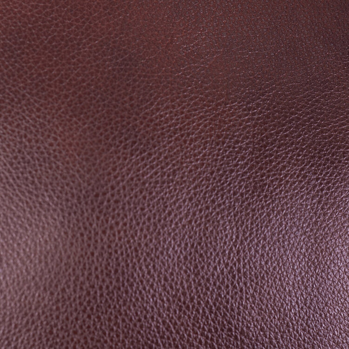 Meuble Vita de Château d’Ax de 44 po en cuir 100 % véritable avec coutures à motif de diamant et pattes en bois - brun