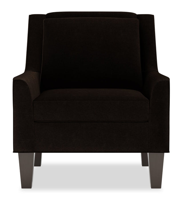 Fauteuil d’appoint club Sofa Lab personnalisable de 29 po fabriqué au Canada en tissu de chenille - brun Luxury Chocolate