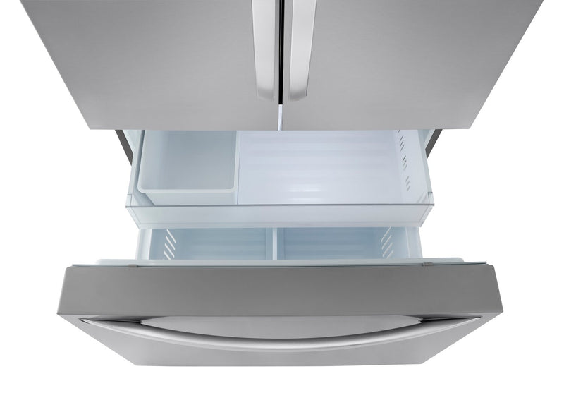 Réfrigérateur LG de 27 pi³ et de 36 po à portes françaises de profondeur comptoir MAXMC - acier inoxydable Smudge-ProofMD - LRFLC2706S