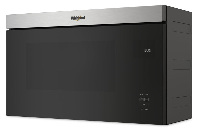 Four à micro-ondes à hotte intégrée Whirlpool de 1,1 pi³ à installation affleurée avec cuisson à 900 W - acier inoxydable résistant aux traces de doigts - YWMMF5930PZ