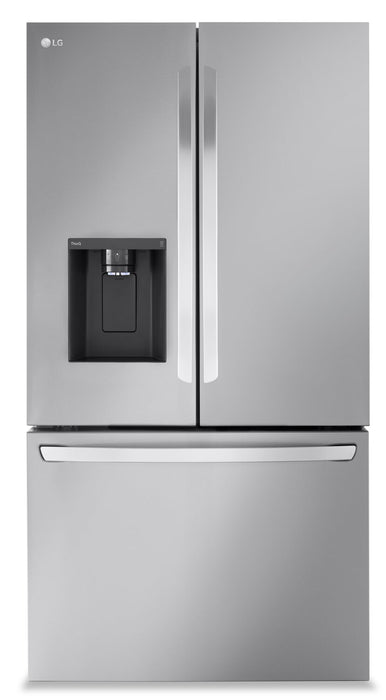 Réfrigérateur LG de 31 pi³ et de 36 po à portes françaises de profondeur standard MAXMC - acier inoxydable Smudge-ProofMD - LRFXS3106S