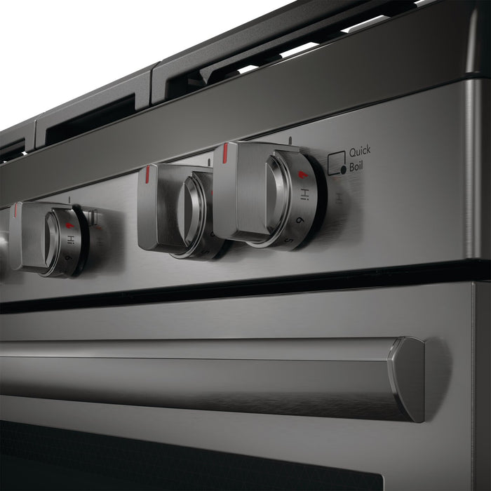 Cuisinière à gaz Frigidaire Gallery de 5,1 pi³ avec convection totale et friture à air - acier inoxydable noir Smudge-ProofMD - GCRG3060BD