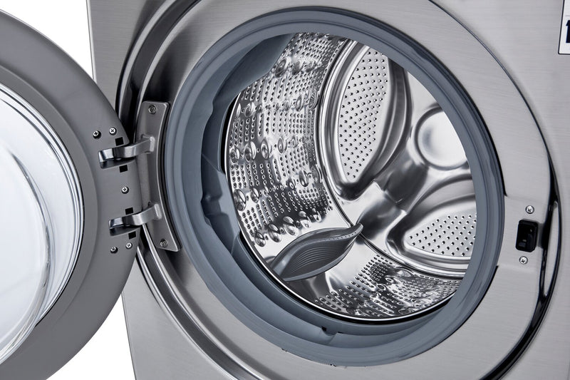 Laveuse à la vapeur intelligente haute efficacité LG à chargement frontal de 5,2 pi³ - acier graphite - superposable - WM3850HVA