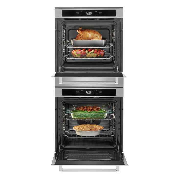 Four mural double KitchenAid de 5,2 pi3 avec convection véritable - KODC504PPS