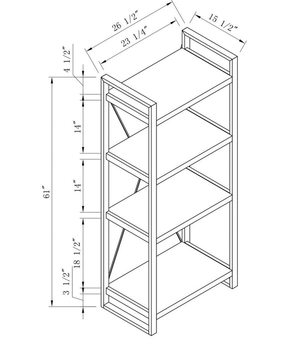 Meuble audio-vidéo moderne Alvin 3 pièces de 66 po avec rangement et système de gestion des câbles pour téléviseurs jusqu’à 70 po - noisette