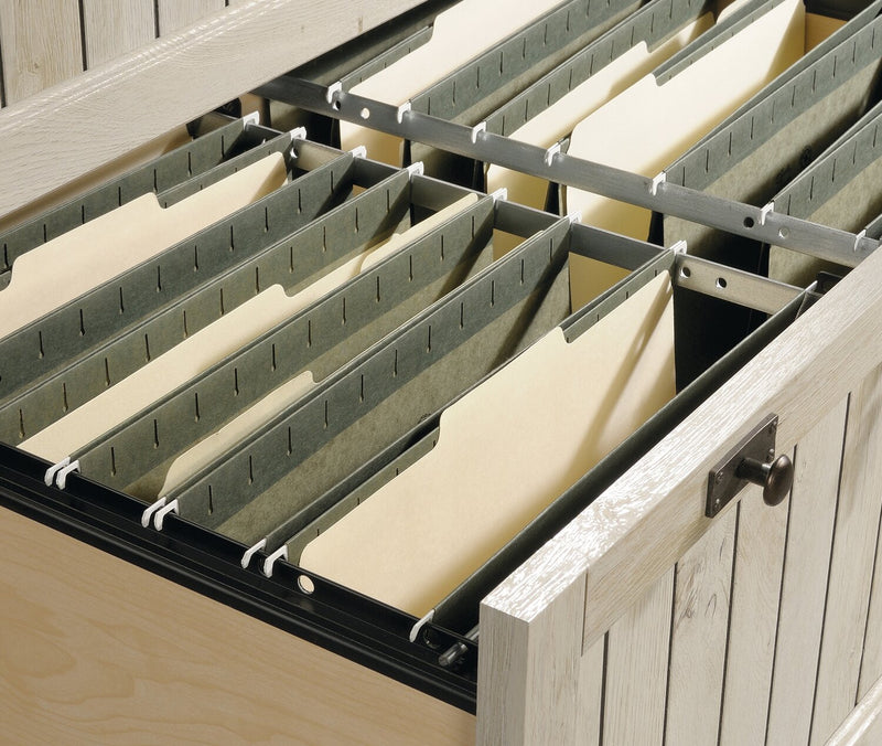 Classeur latéral Retta de 33,39 po à 2 tiroirs - marron blanchi