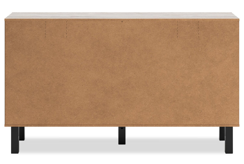 Commode Zen de 62 po (L) x 35,6 po (H) à 6 tiroirs pour la chambre à coucher - grise