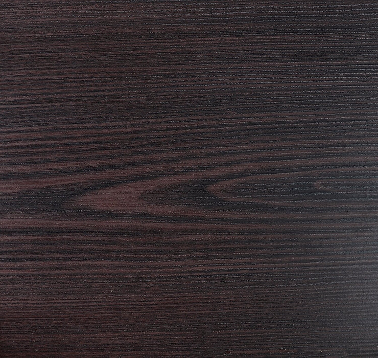 Table de bout ronde moderne Savon de 17,72 po avec dessus en verre et tablette - bois noyer foncé et chrome 