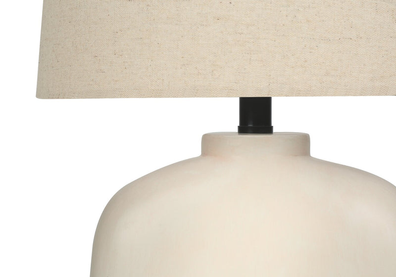 Lampe de table en forme d’arche de 25 po en résine crème