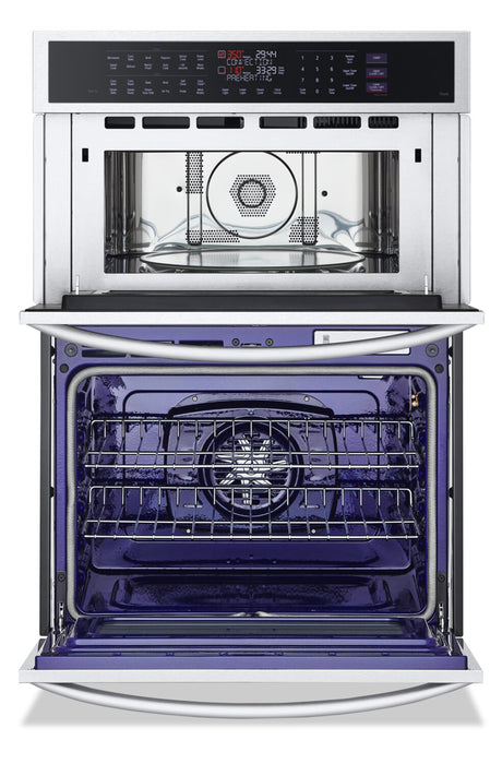Four mural combiné électrique LG de 6,4 pi³ et de 30 po avec convection véritable - acier inoxydable Smudge-ProofMD - WCEP6427F