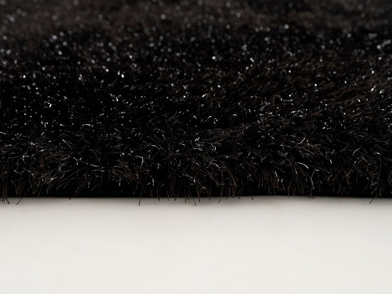 Carpette Glam noire - 5 pi x 7 pi