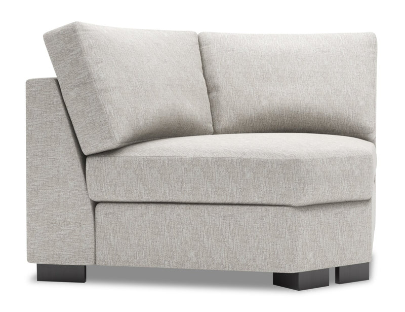 Fauteuil courbé en coin Track de la collection Sofa Lab - Luxury Silver
